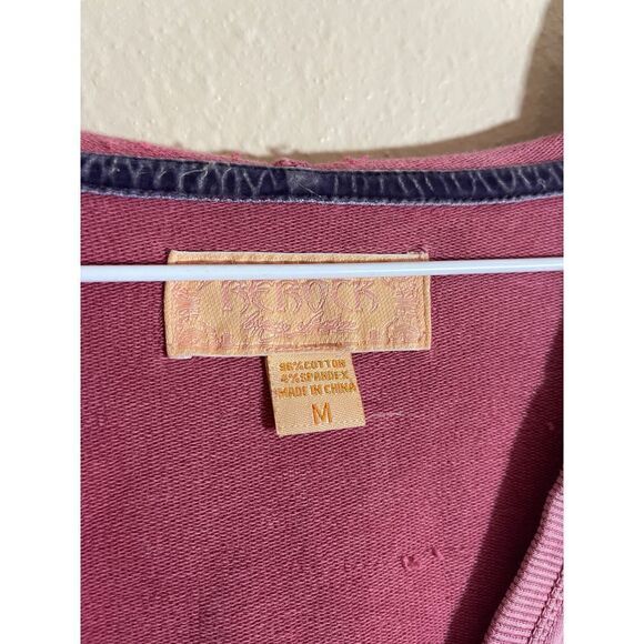 Women's Rerock Luxury Denim Hoodie Sweatshirt , Pink, M - Picture 3 of 4